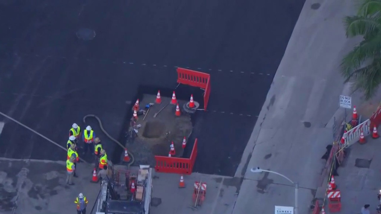 Sunset Blvd. expected to reopen overnight after water main repairs