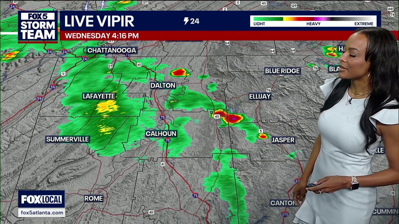 Storms and showers pop up around North Georgia