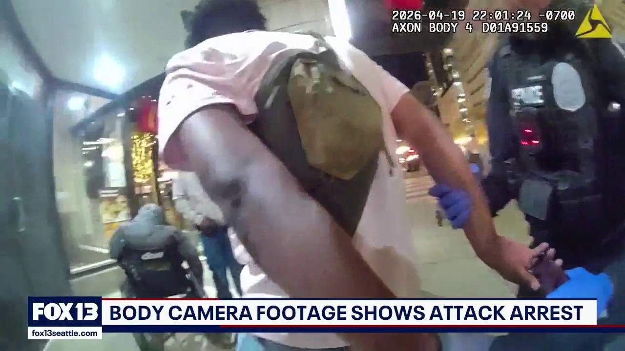 Video shows arrest of downtown Seattle assault suspect