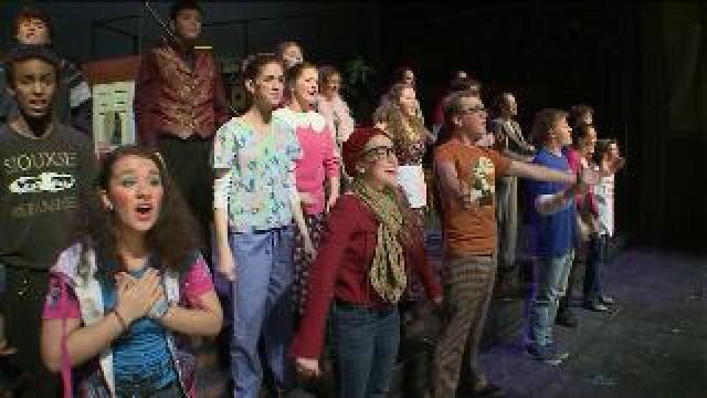 Tony enjoys an entertaining performance of Godspell