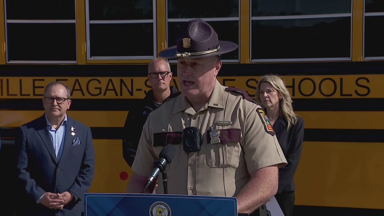 Flashing red light law for school buses press conference [FULL]