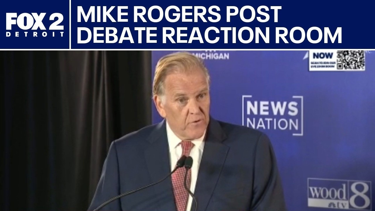 Mike Rogers post debate reaction room