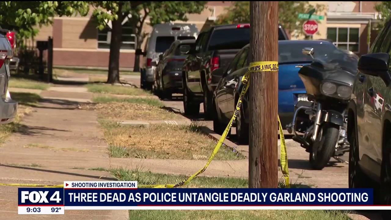 Three dead as police untangle deadly Garland shooting