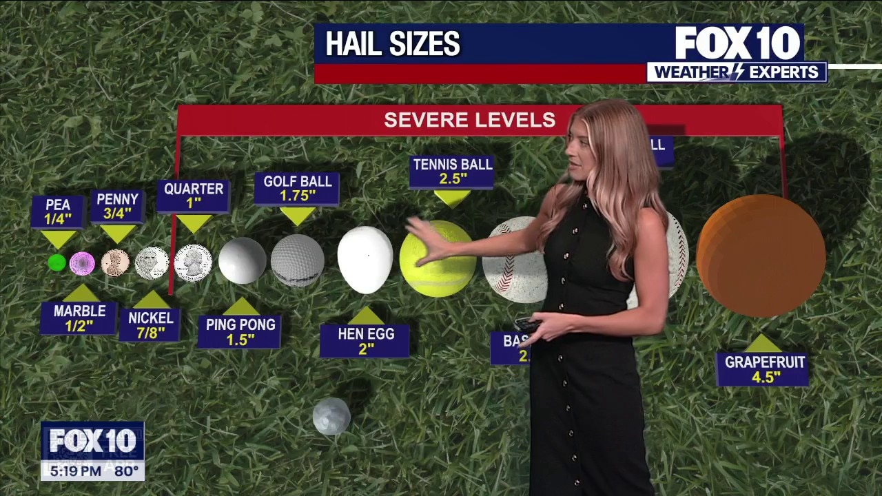 Severe Arizona storms bring 72 mph winds and golf ball-sized hail