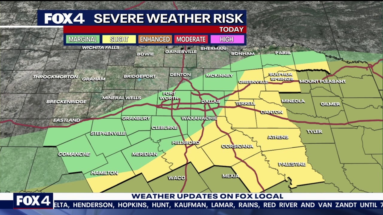 Dallas Weather: April 29 noon forecast