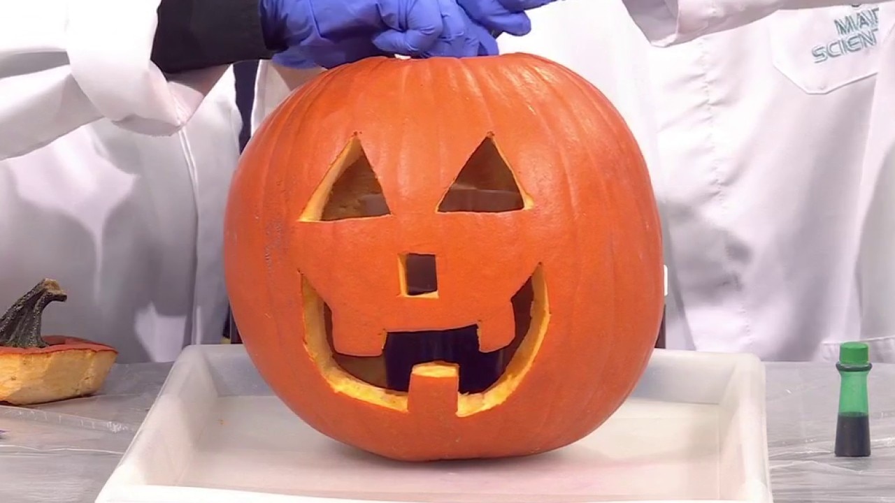 Foaming jack-o-lanterns: Mad Science