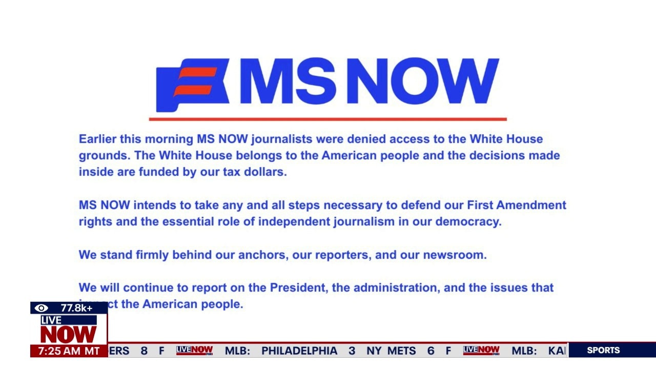 MS NOW reacts to Trump White House ban 