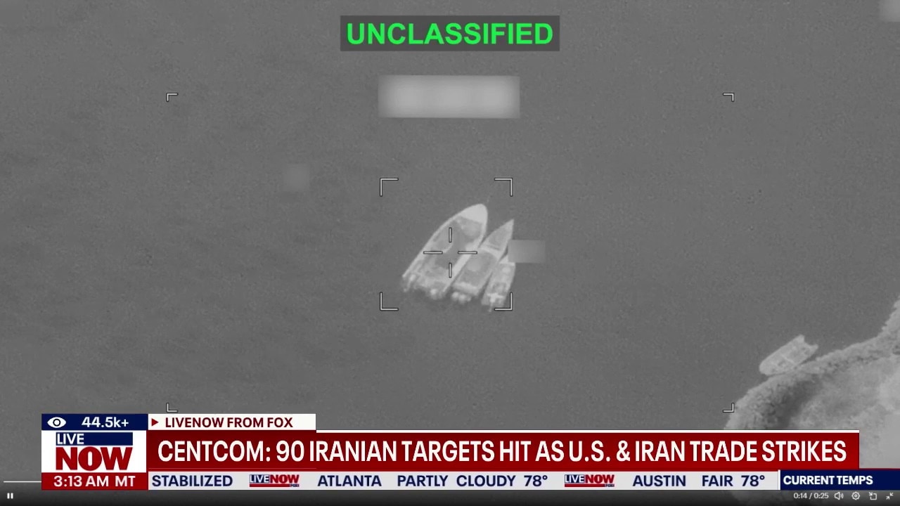 US hits 90 targets in fire exchange with Iran