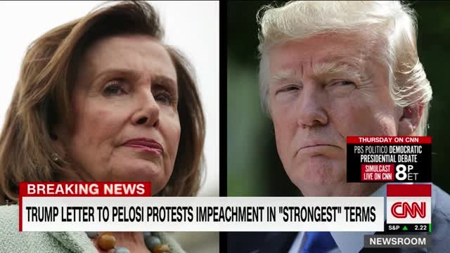 Trump pens scathing letter to Pelosi