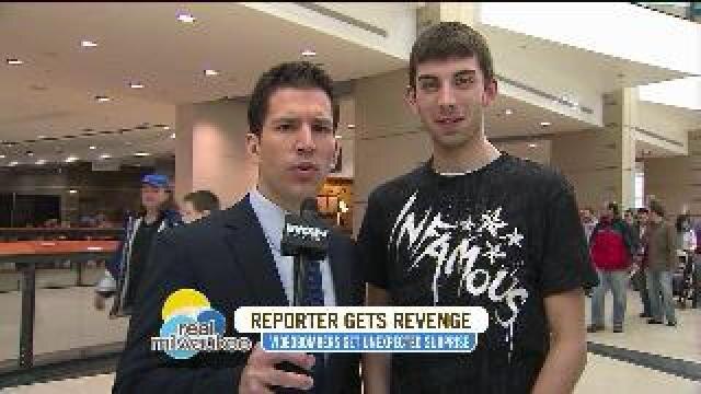 Reporter gets revenge on video bombers