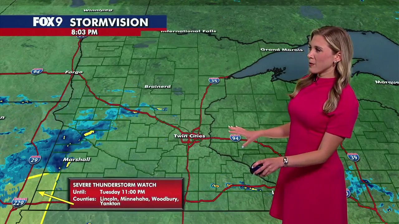 MN weather: Tuesday evening storms work across Minnesota