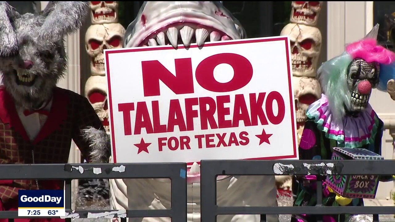 Viral Dallas house returns with political signs amid neighbor traffic concerns