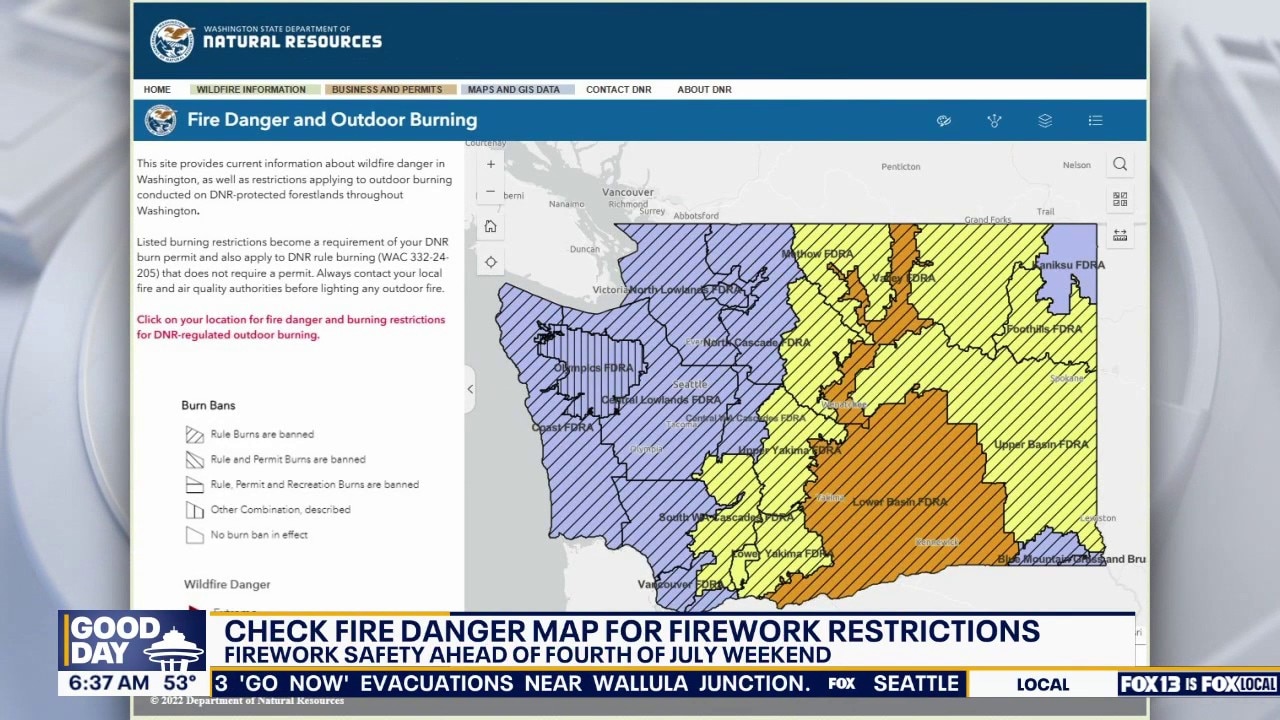 Burn bans and where fireworks are illegal in WA