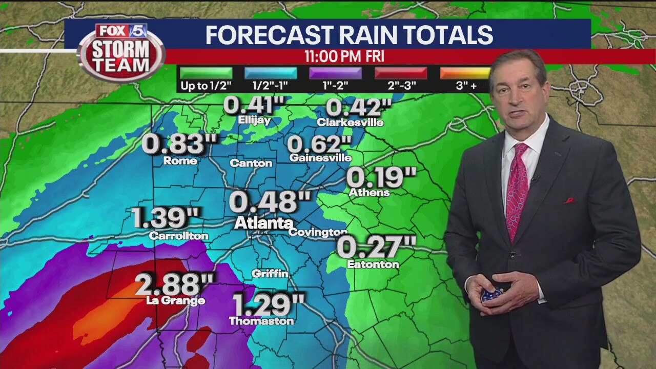 Friday evening forecast update