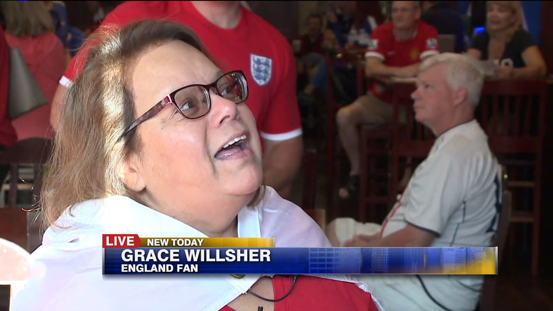 Talking with "the regulars" at Three Lions Pub