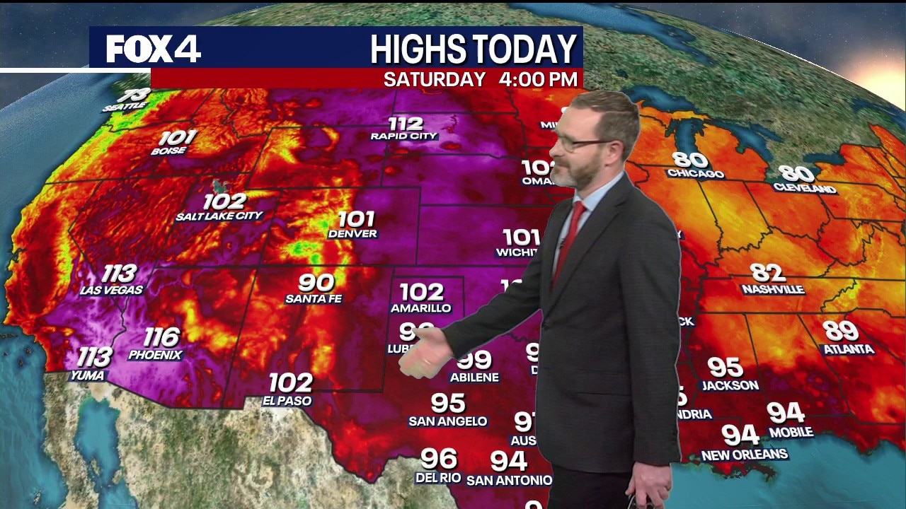 Dallas weather: Triple-digit feel-like temperatures