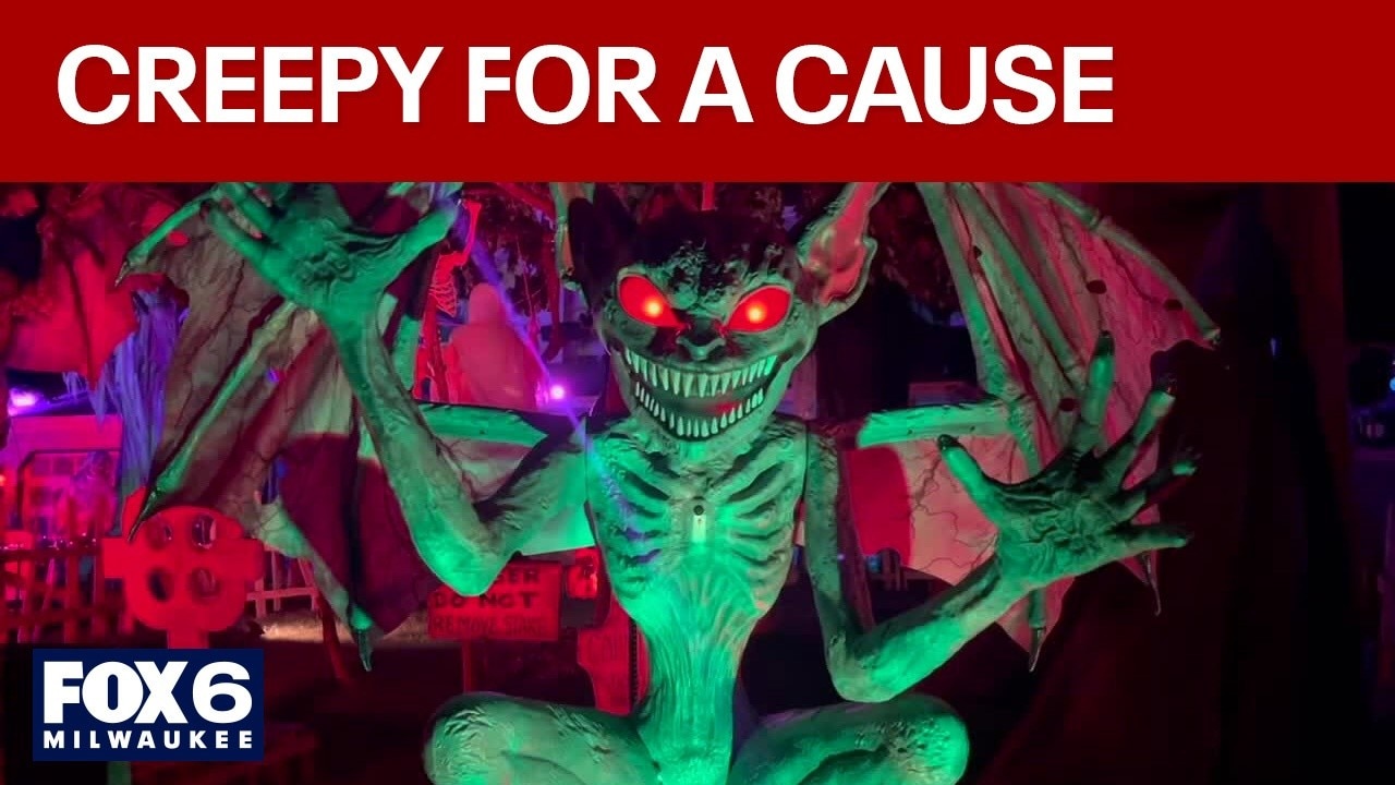 Caledonia Halloween display raising money for breast cancer awareness