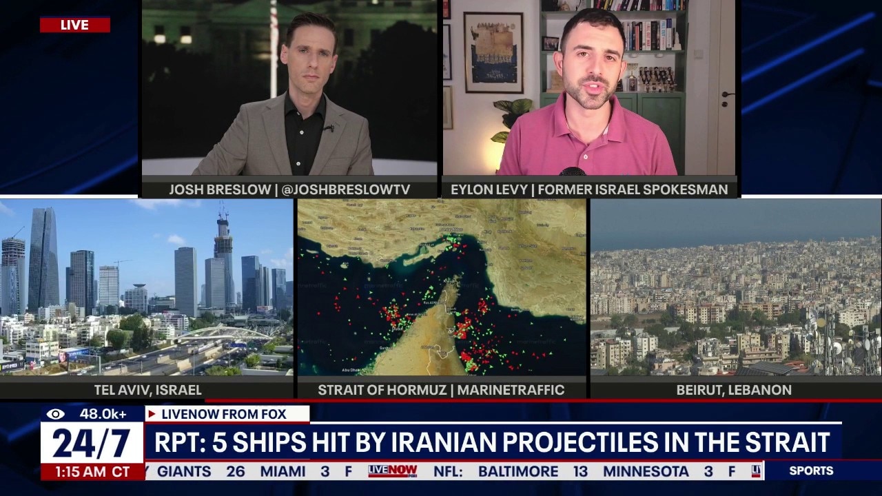 Five ships hit by Iranian projectiles in the Strait of Hormuz