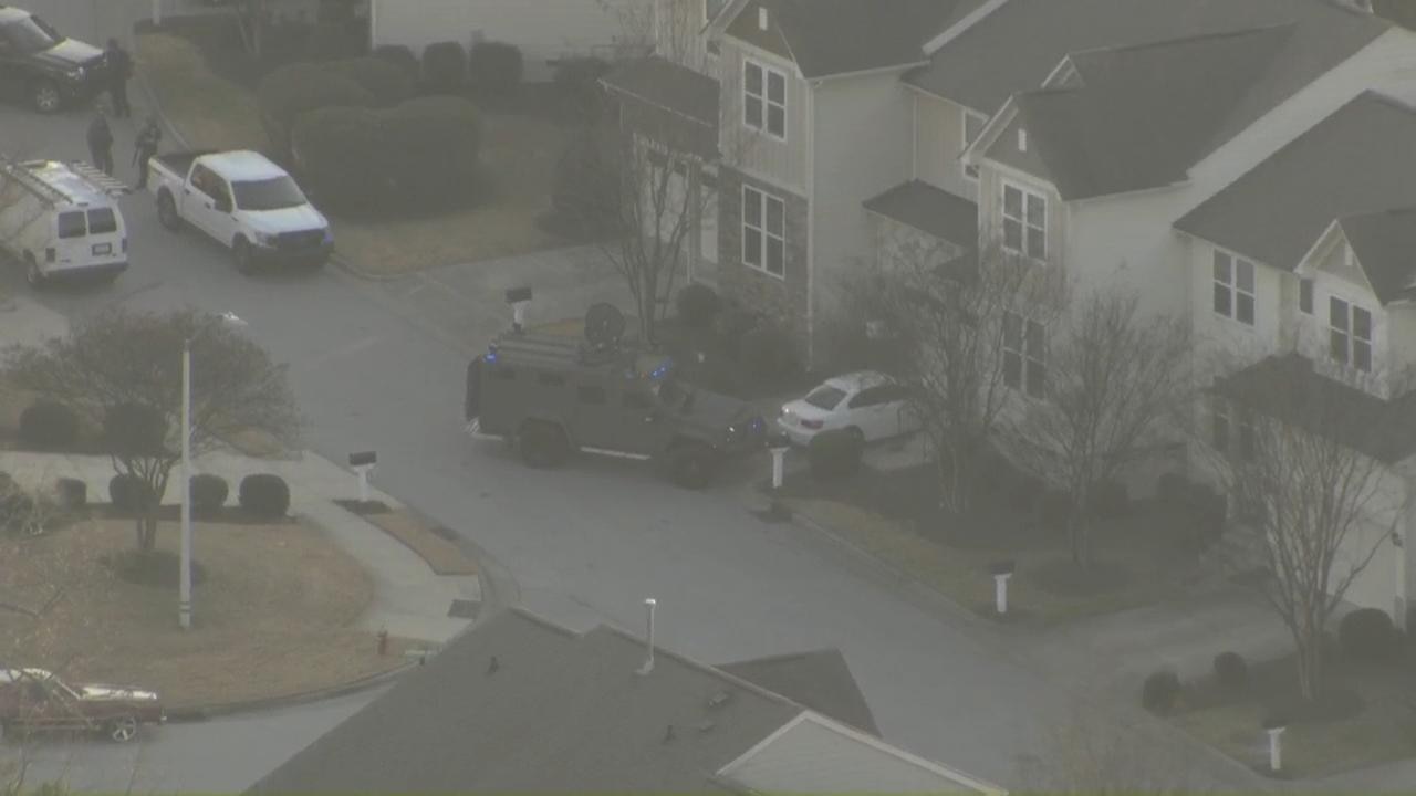 Sky 5: SWAT activity outside Cary home