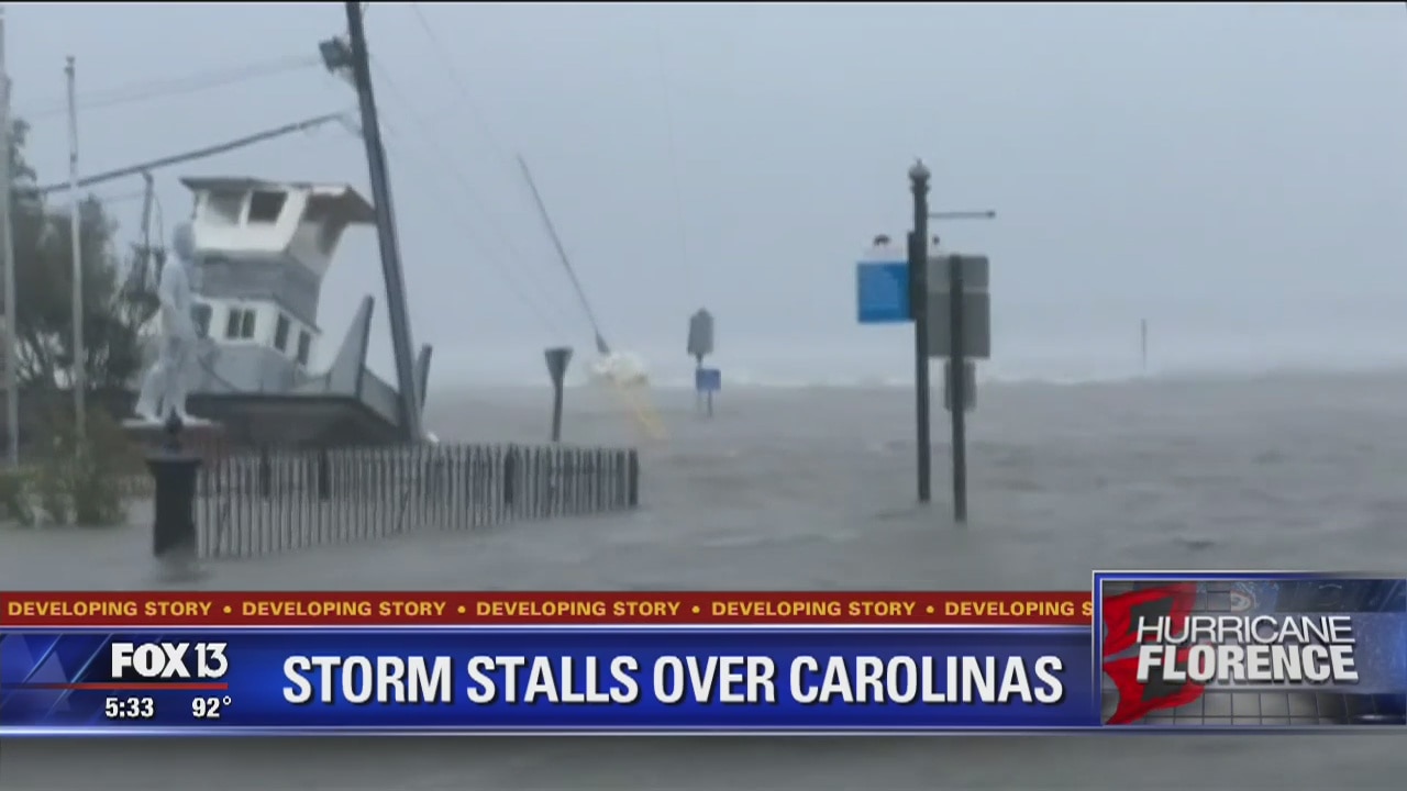 Florence stalls over the Carolinas