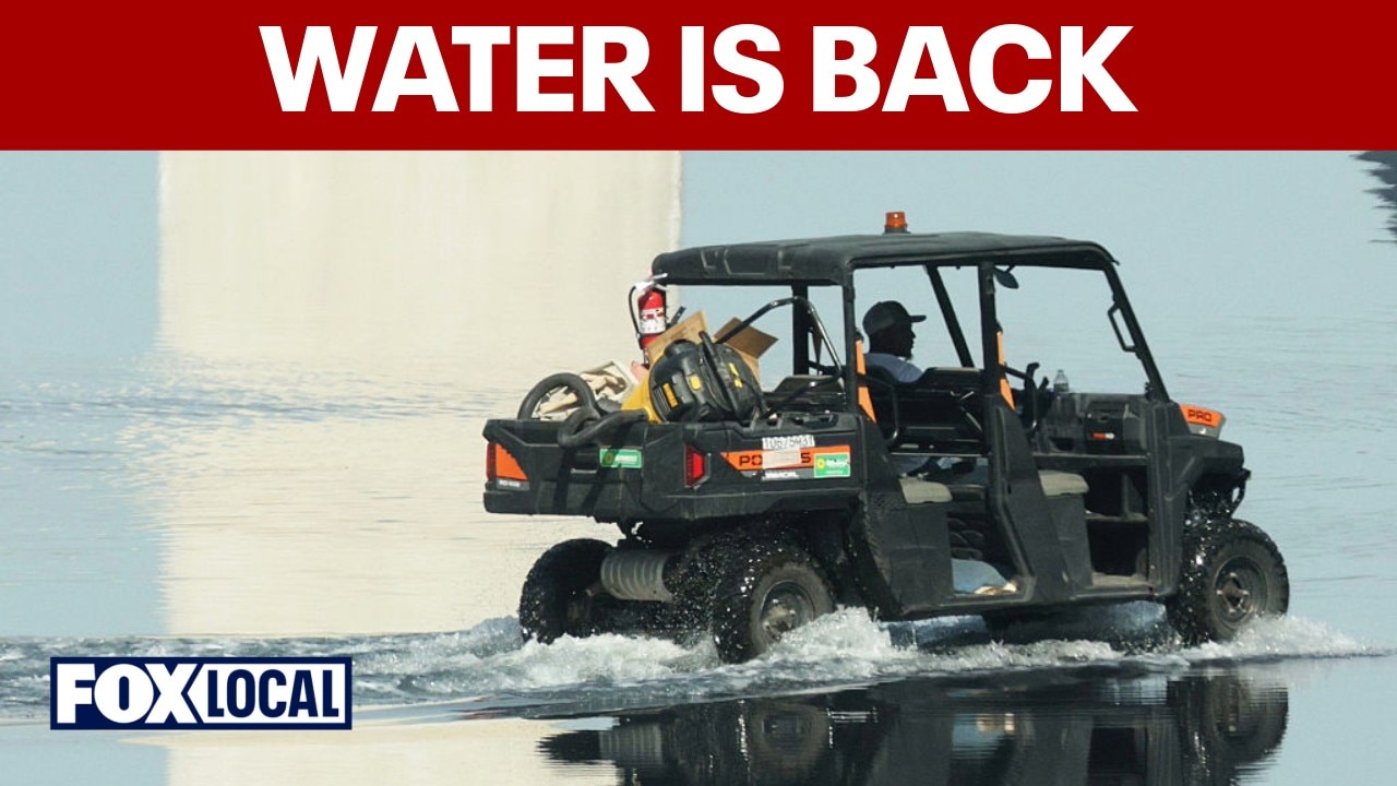 Water begins flowing into Lincoln Memorial Reflecting Pool after renovations