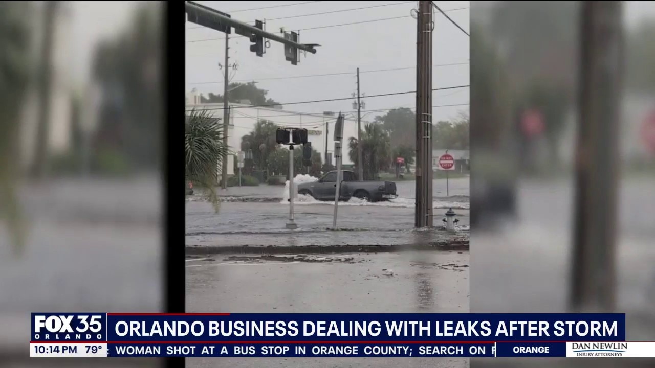 Rain floods streets, damages downtown Orlando businesses