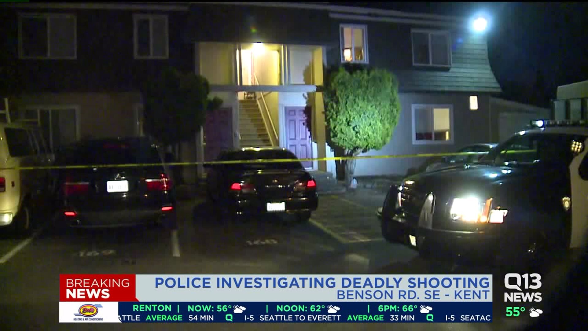 Police investigating deadly shooting at Kent apartment complex