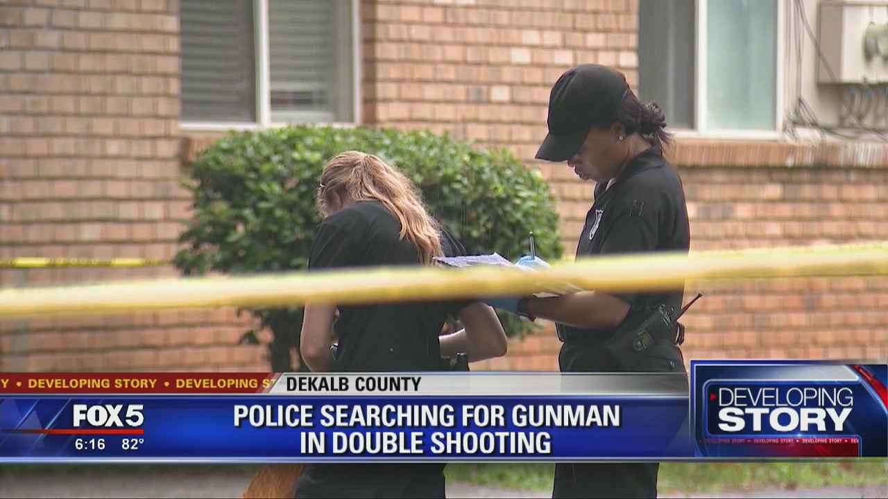 Police searching for gunman in double shooting