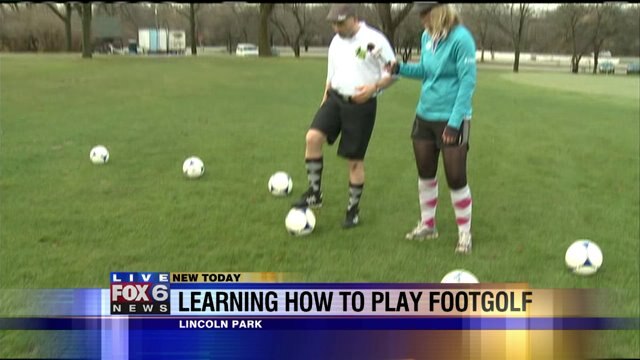 Laura gets footgolf putting tips