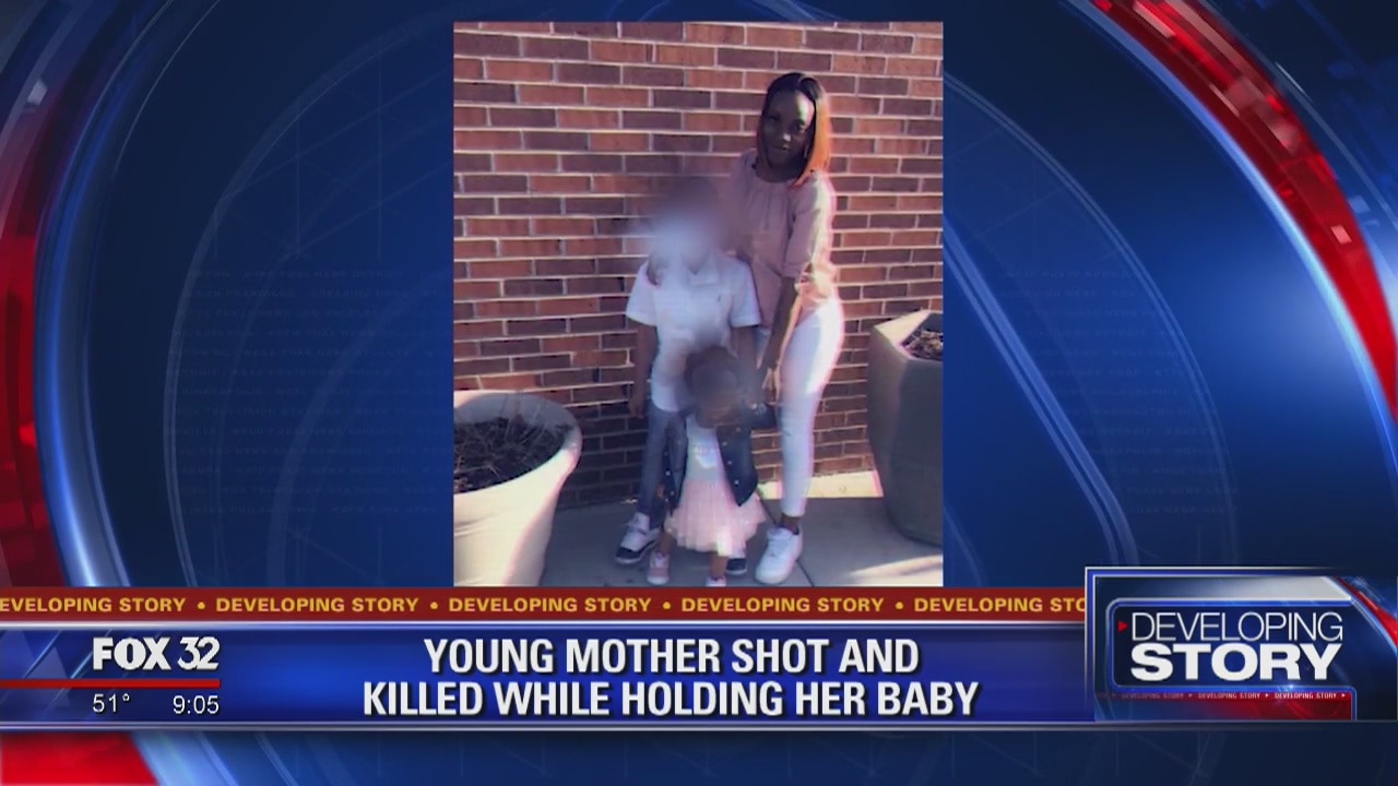 Young mother shot dead while holding her baby in Chicago