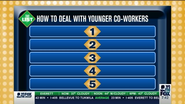 Today`s list: How to deal with younger coworkers