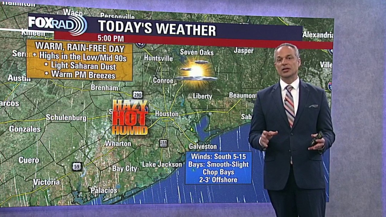 Houston weather: Hot, hazy skies for Friday with highs in 90s