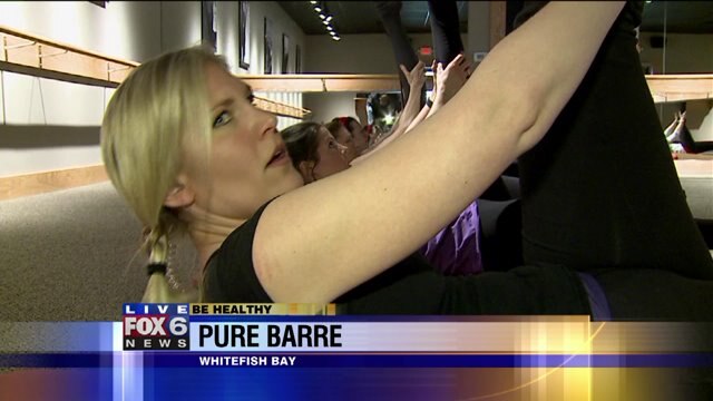 Laura gets a good ab workout at Pure Barre