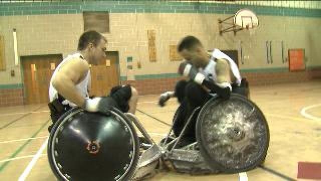 Wheelchair rugby provides outlet for paralyzed athletes