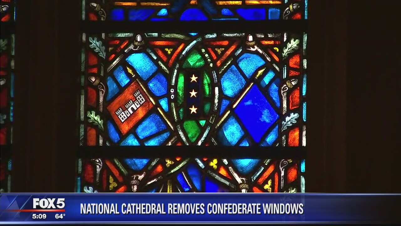 National Cathedral to remove 2 stained-glass windows honoring Confederate generals
