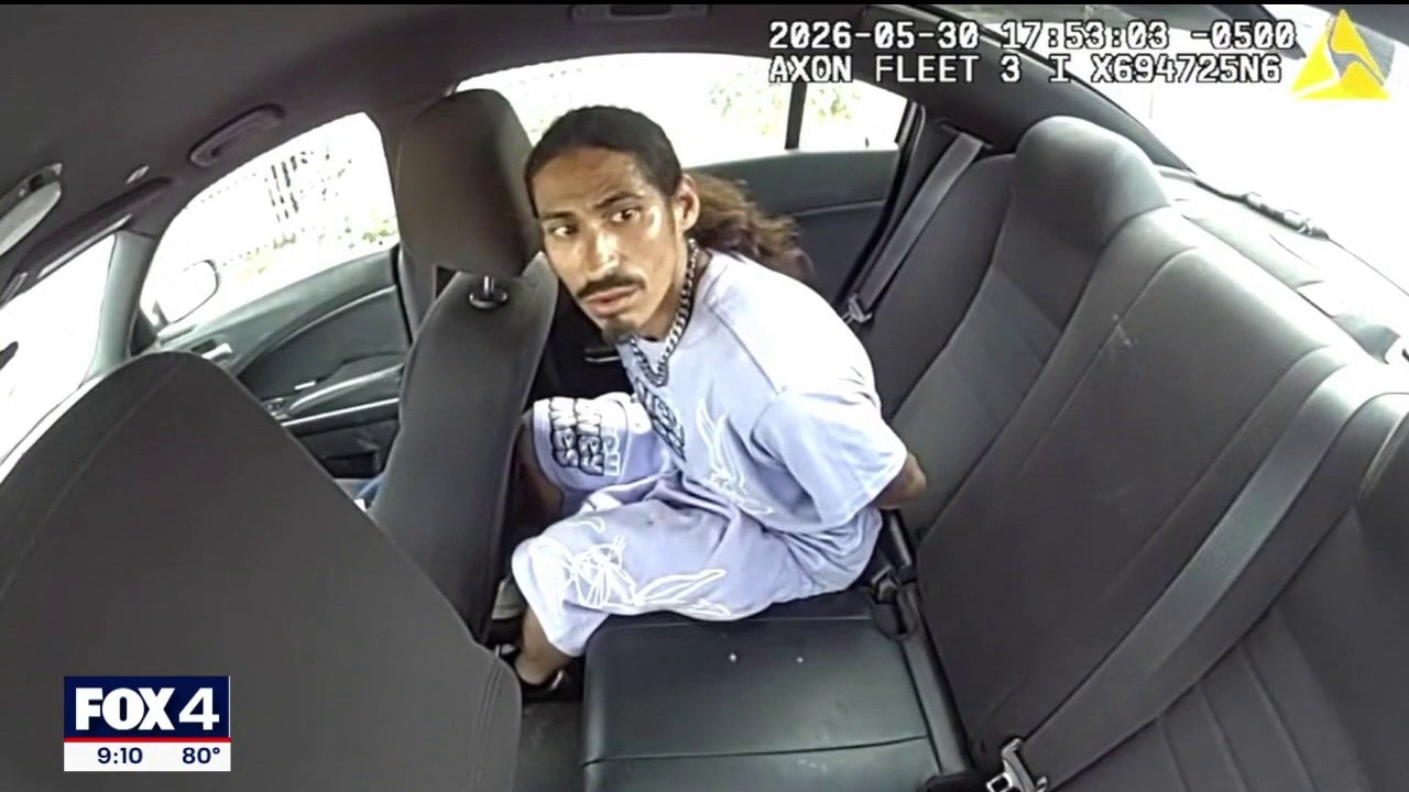 Dallas Police release video of cop car hijacker