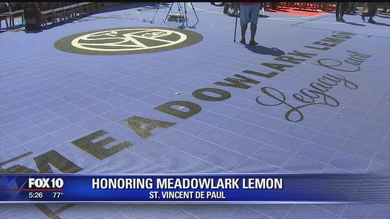 St. Vincent de Paul dedicates basketball court to Meadowlark Lemon