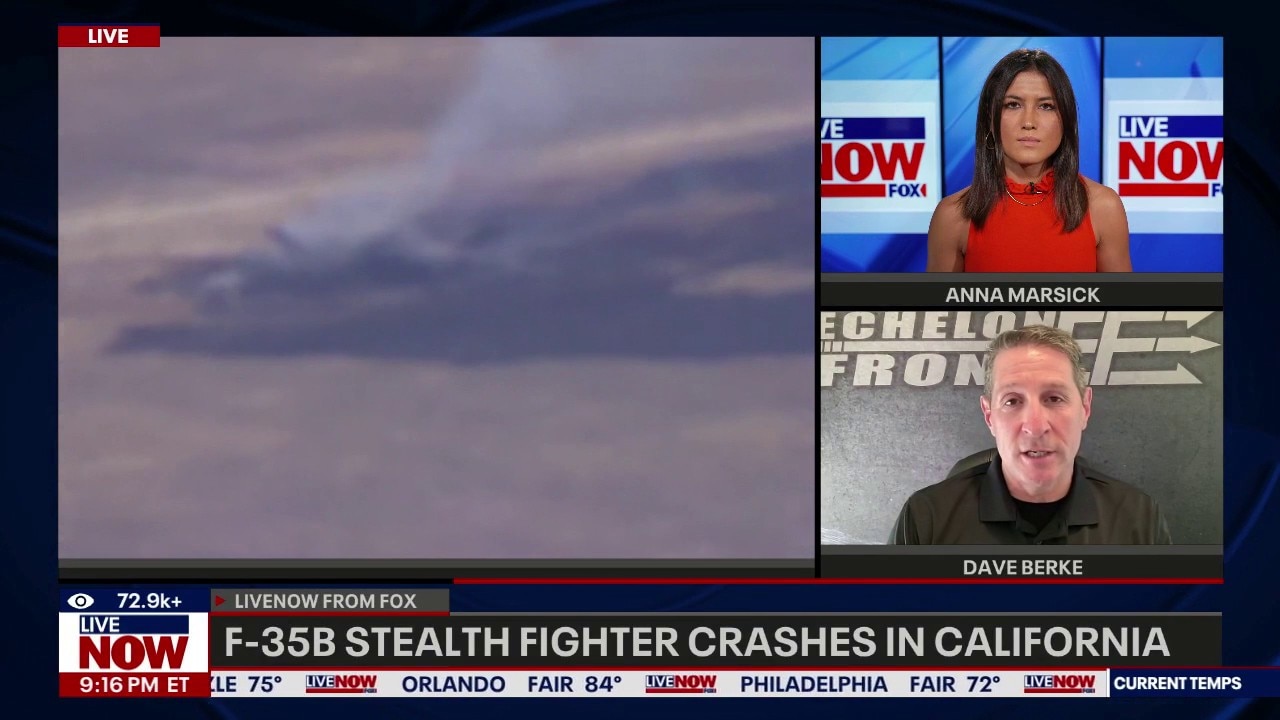 Pilot ejects before F-35 fighter jet crashes in San Diego