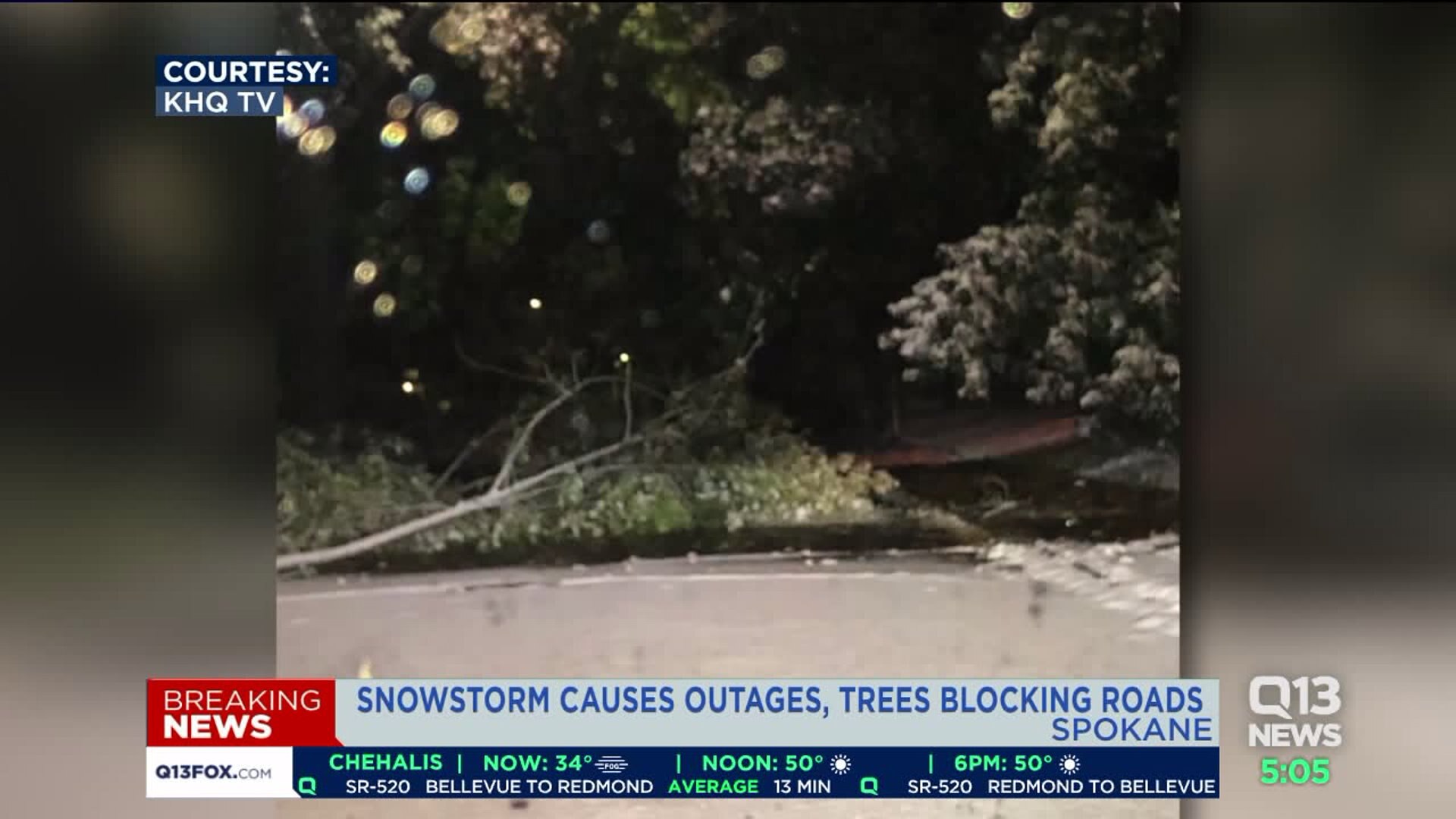 Snowstorm causes widespread power outages in Spokane