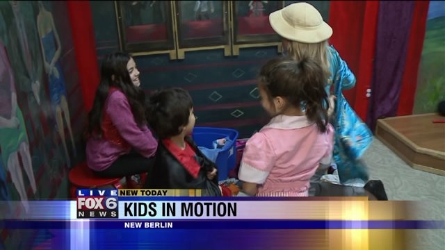 Laura checks out Center Stage at Kids in Motion
