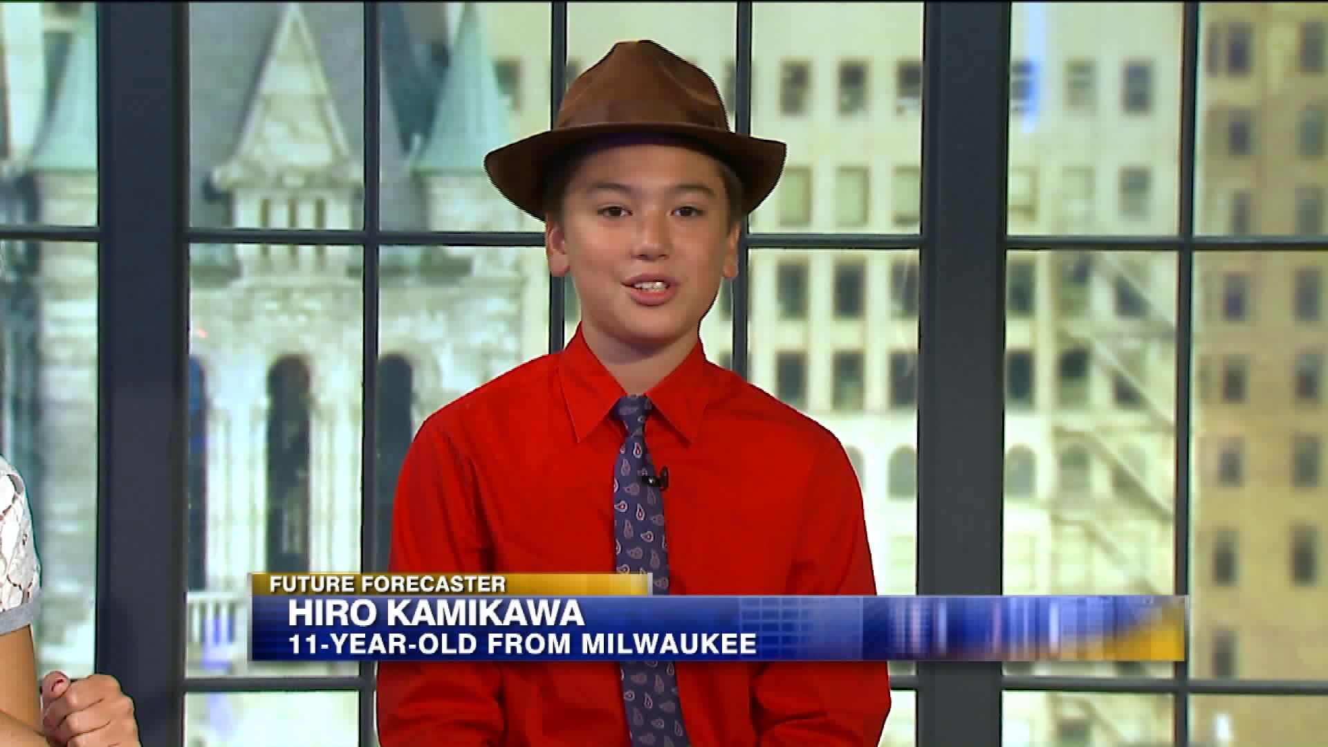 Hiro did great at the green screen