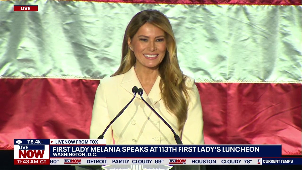 Melania Trump speaks at annual First Lady's Luncheon
