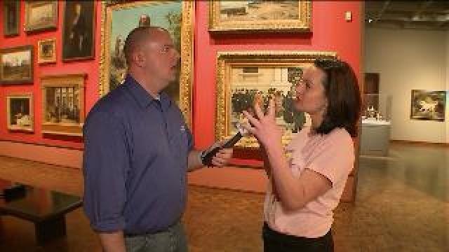 Tony gets details on Art in Bloom