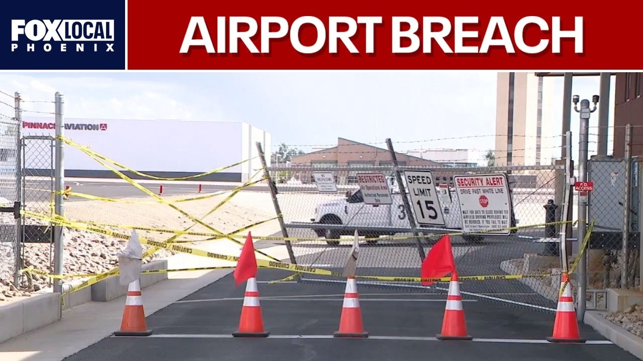 2 arrested after fleeing officers, crashing through Scottsdale Airport security gate