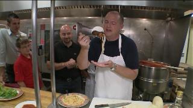 Tony gets a taste of Chicken Italian Sausage