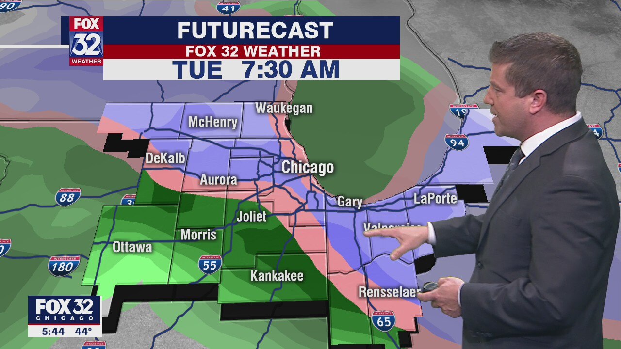 6 p.m. forecast for Chicagoland on Nov. 23