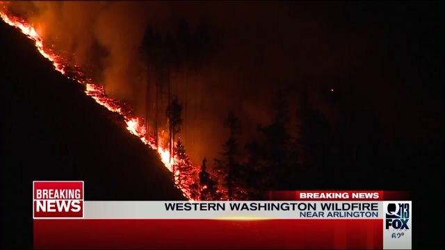 `Hotshot Fire` burning near Oso