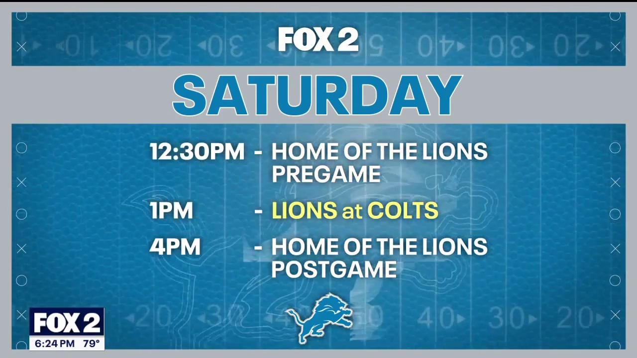 Coverage of Lions final preseason game starts at 12:30 p.m. Saturday on FOX 2