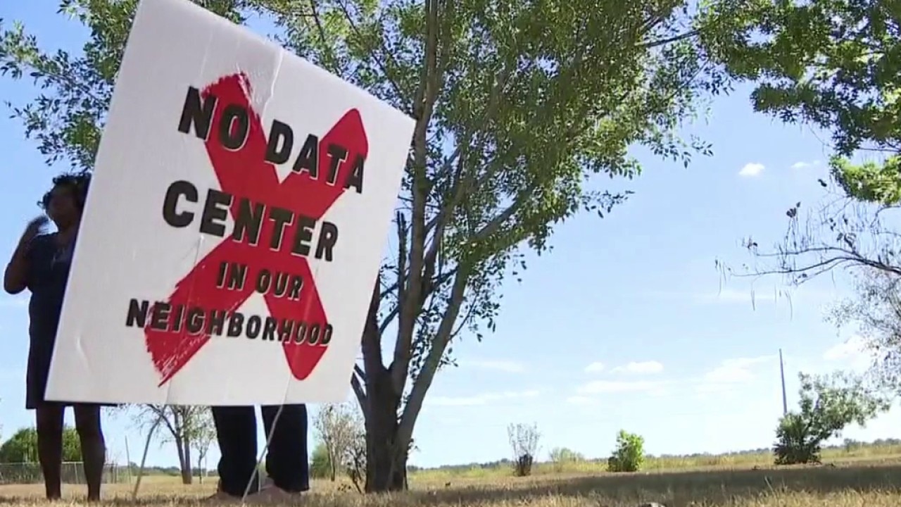 Taylor residents protest proposed data center