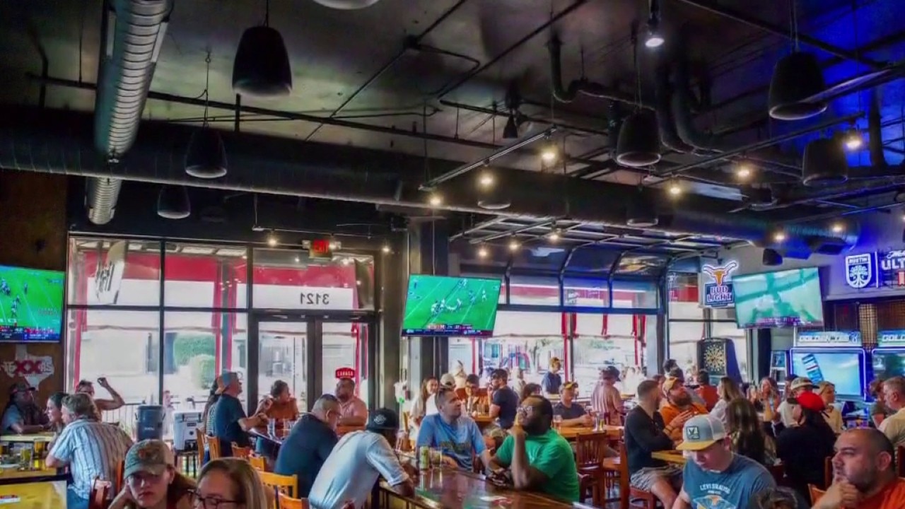 Celebrating the football season at Lavaca St Bar 